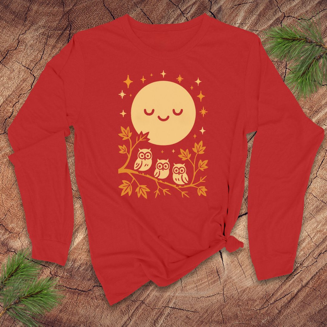 Moonlight Owls Long-Sleeve Tee