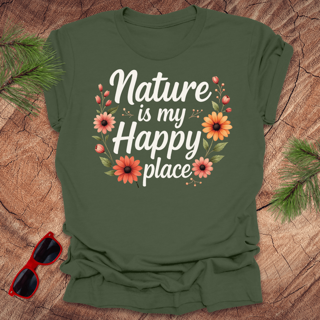 Nature Happy Place Tee - Wandering Owl Adventure Gear