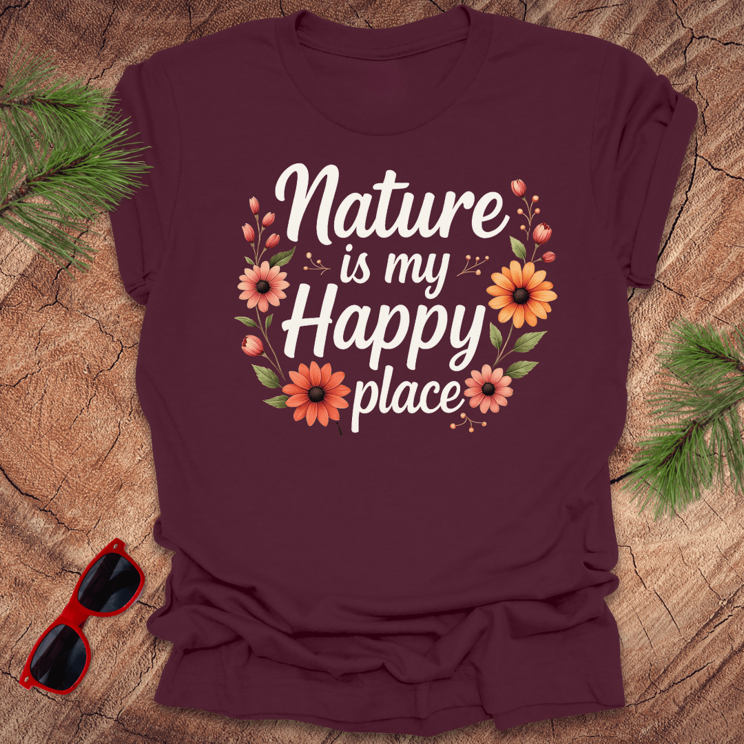 Nature Happy Place Tee - Wandering Owl Adventure Gear