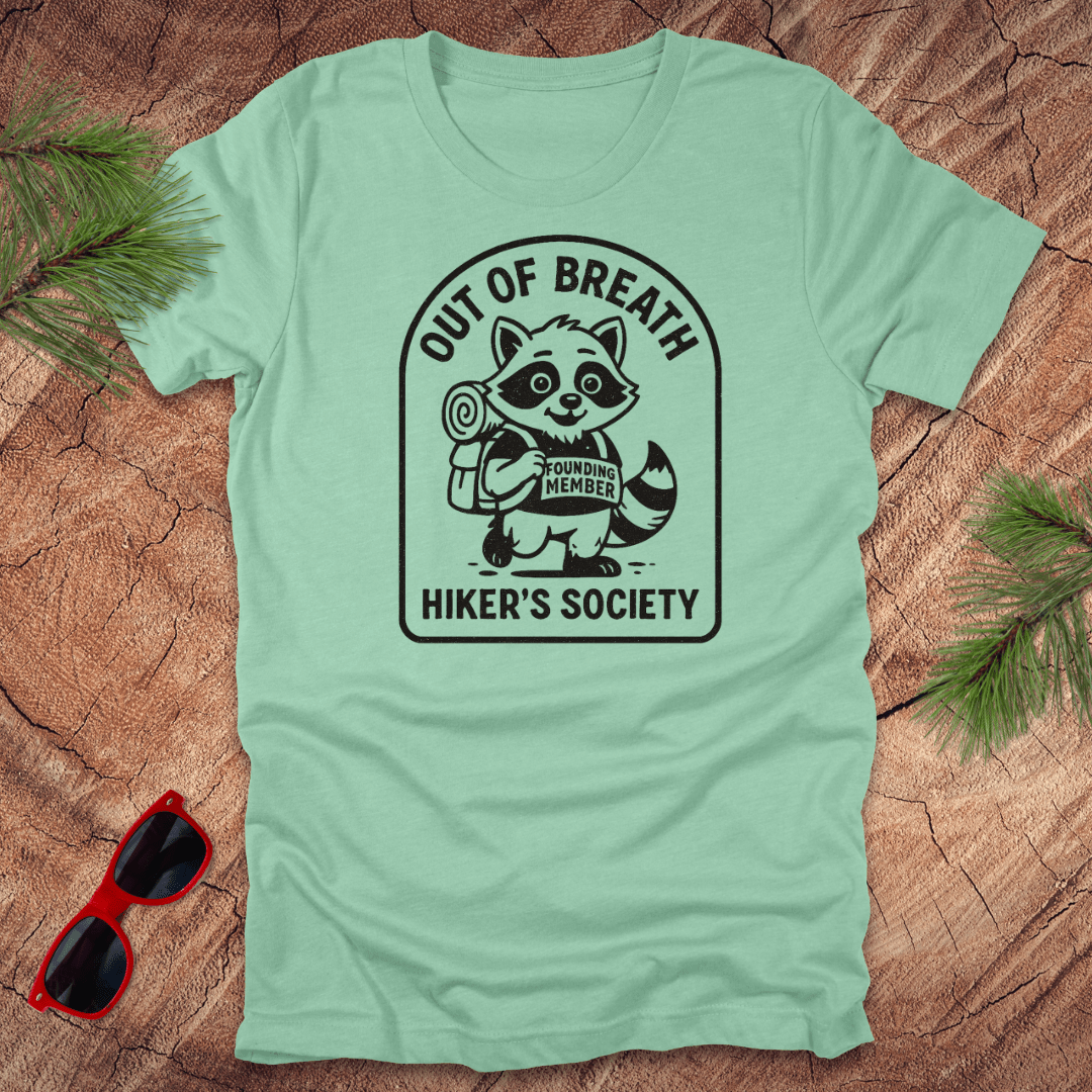 Out of Breath Hiker's Society Tee - Wandering Owl Adventure Gear