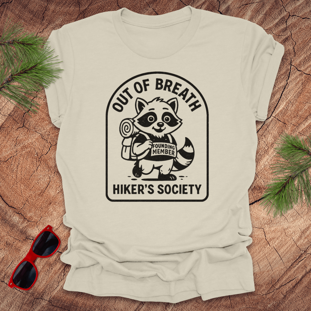Out of Breath Hiker's Society Tee - Wandering Owl Adventure Gear