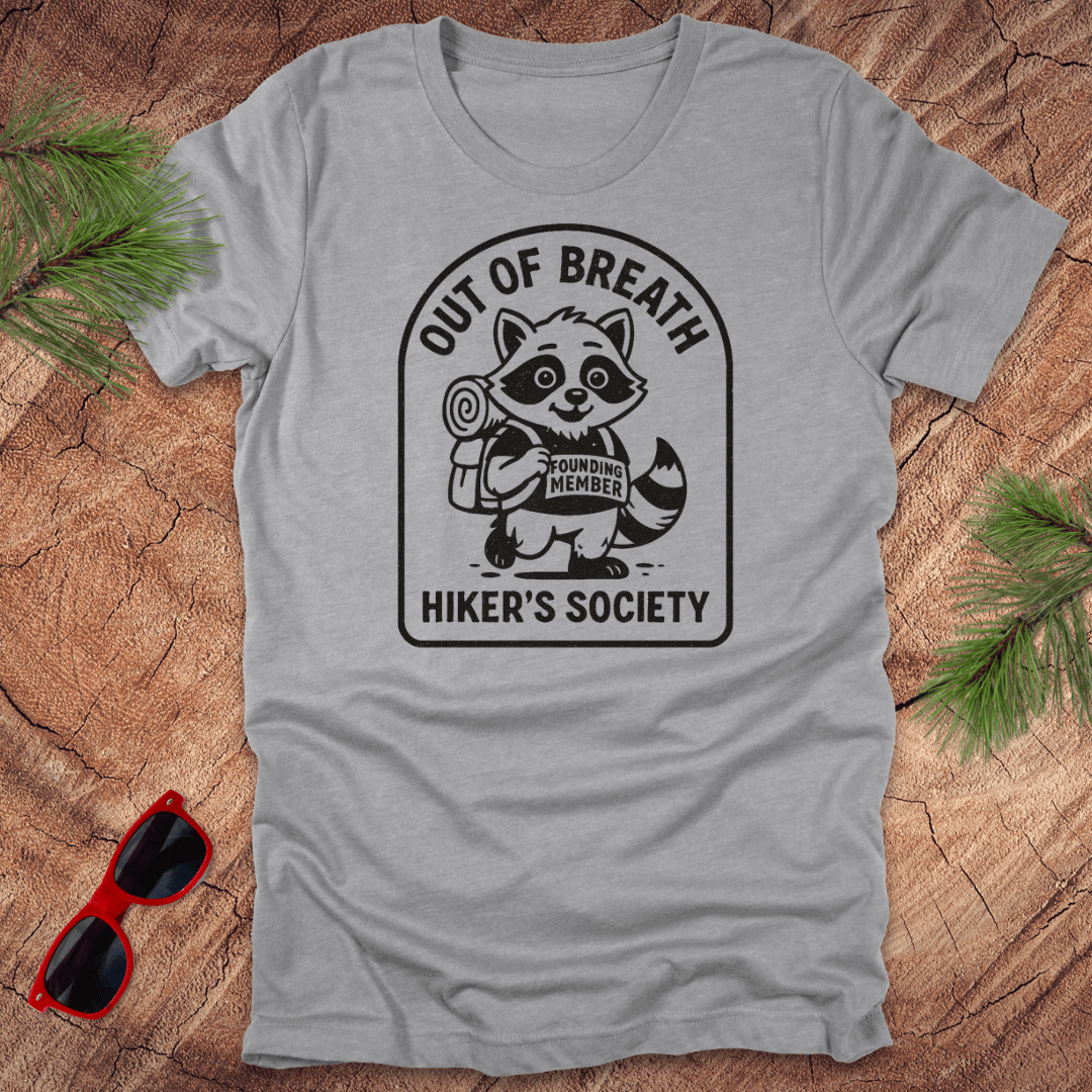 Out of Breath Hiker's Society Tee - Wandering Owl Adventure Gear
