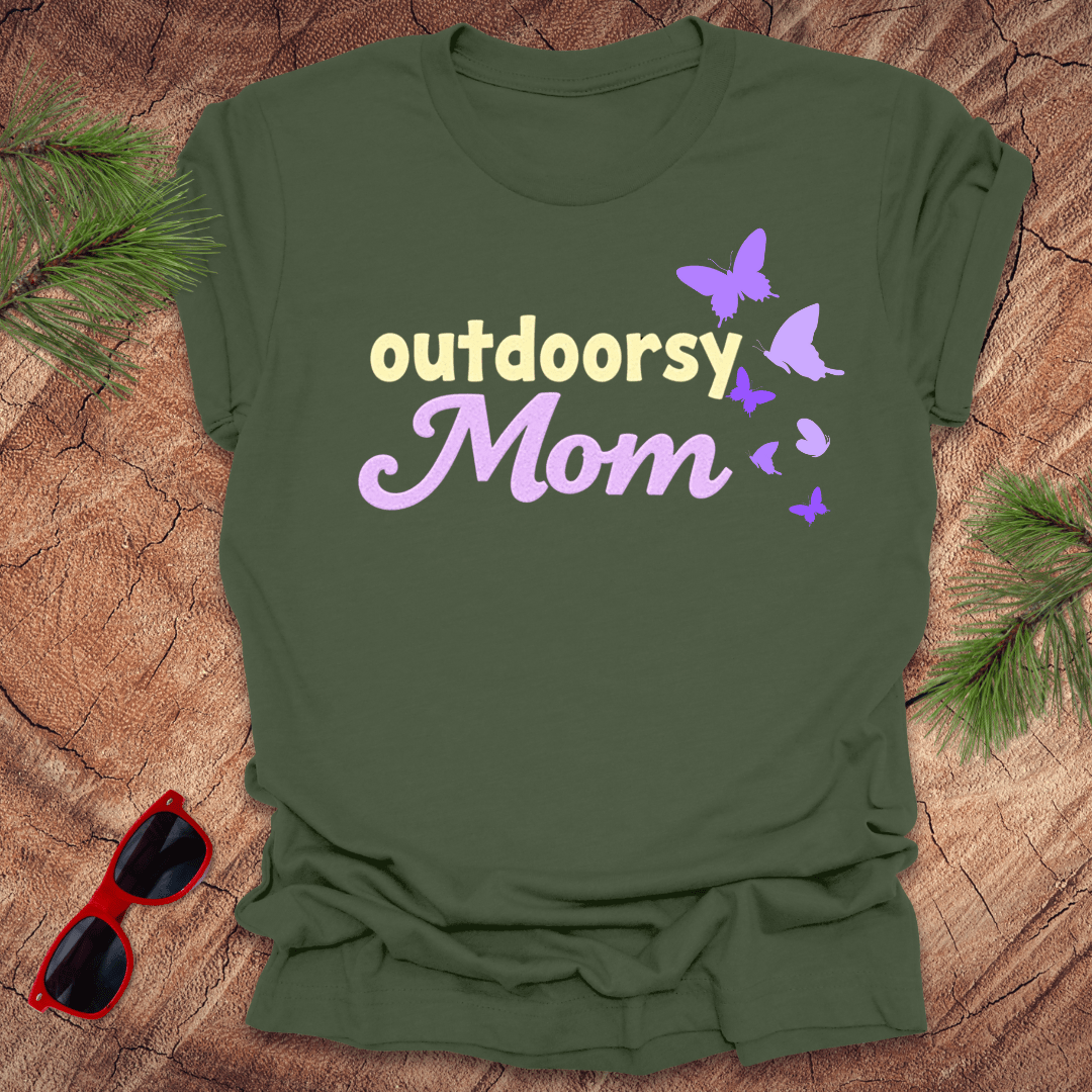 Outdoorsy Mom Butterfly Tee - Wandering Owl Adventure Gear