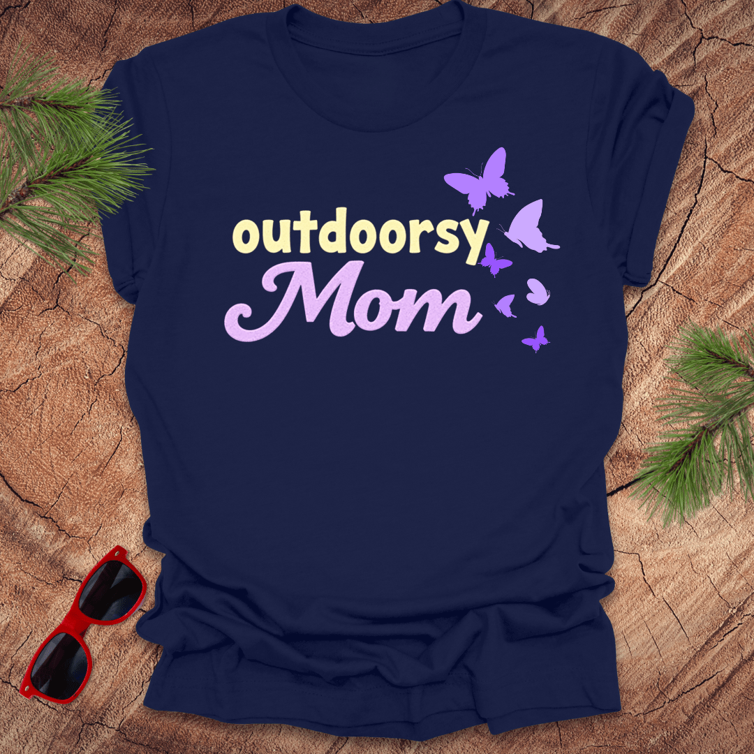 Outdoorsy Mom Butterfly Tee - Wandering Owl Adventure Gear