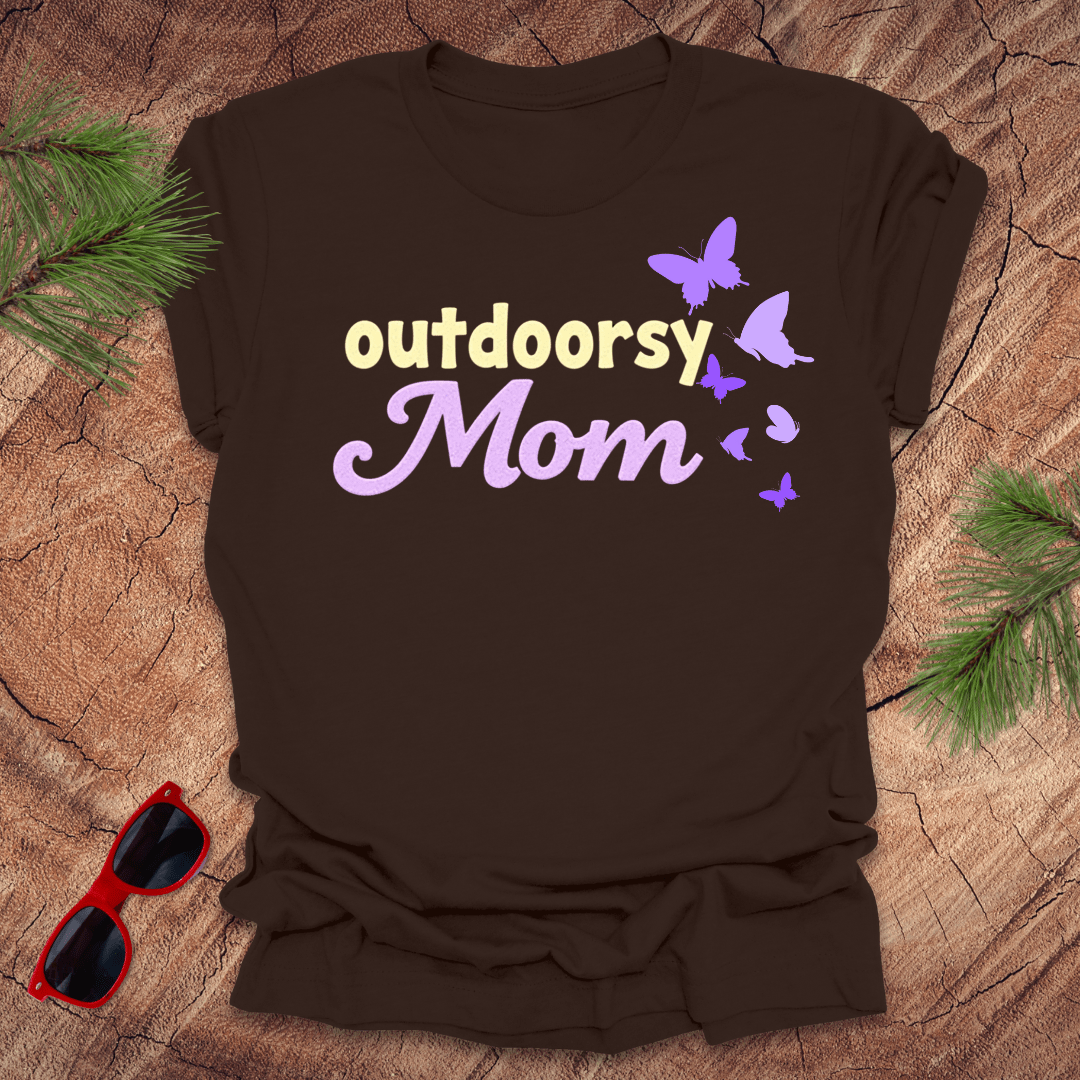 Outdoorsy Mom Butterfly Tee - Wandering Owl Adventure Gear