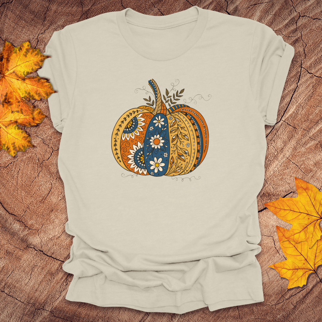 Patchwork Pumpkin Tee - Wandering Owl Adventure Gear