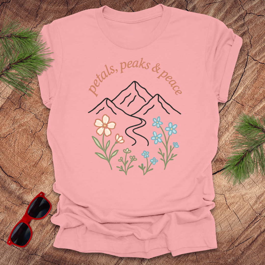 Petals, Peaks and Peace Tee - Wandering Owl Adventure Gear