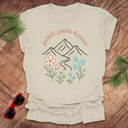 Petals, Peaks and Peace Tee - Wandering Owl Adventure Gear