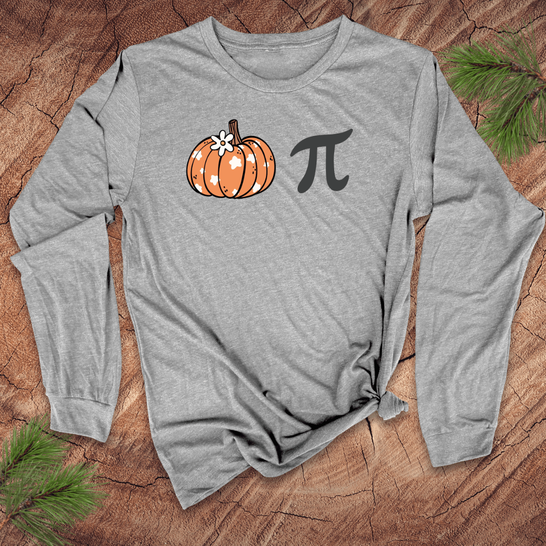 Pumpkin Pi Long - Sleeve Tee - Wandering Owl Adventure Gear