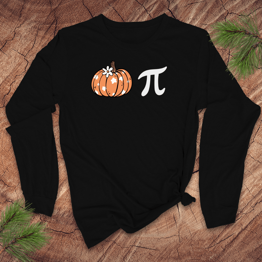 Pumpkin Pi Long - Sleeve Tee - Wandering Owl Adventure Gear