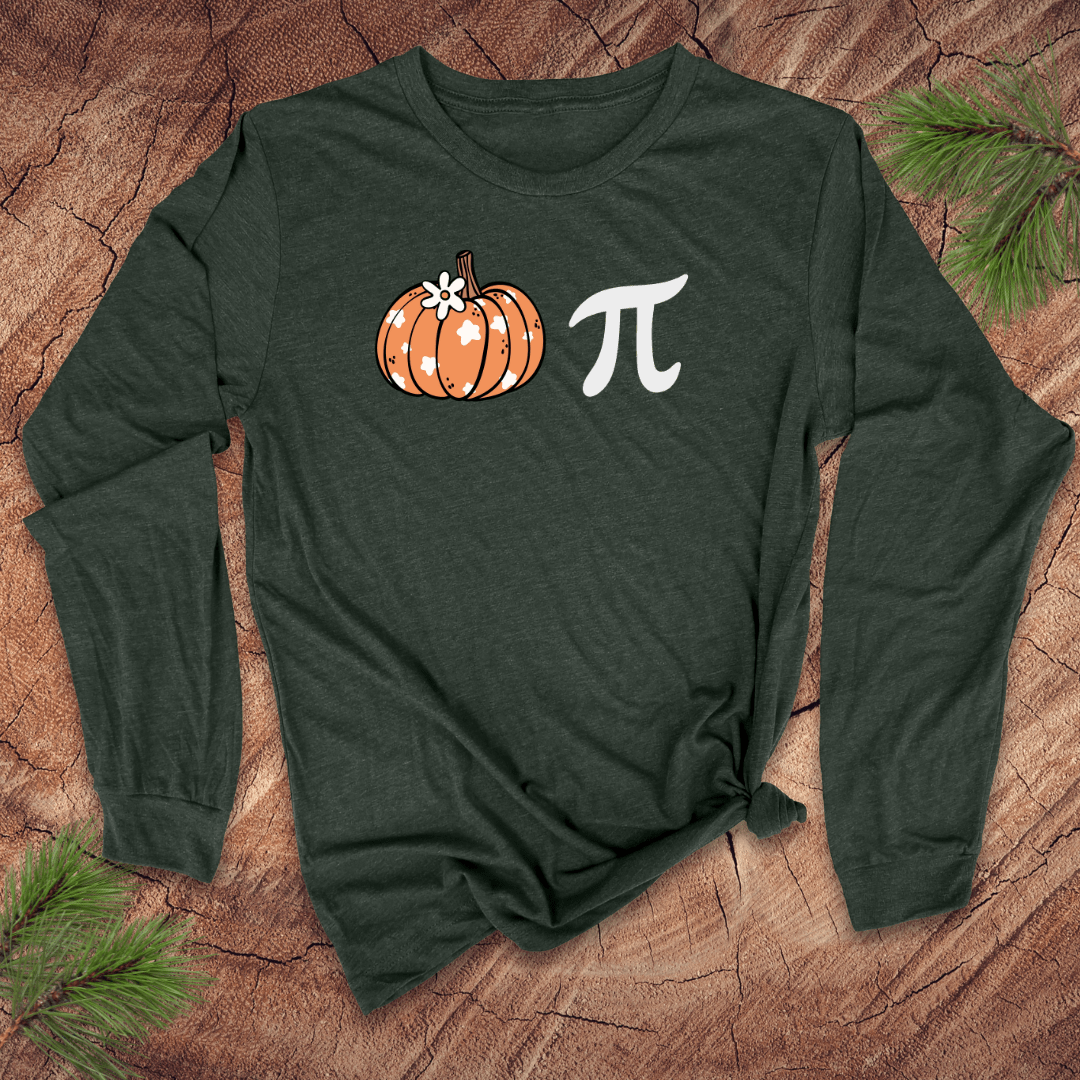 Pumpkin Pi Long - Sleeve Tee - Wandering Owl Adventure Gear
