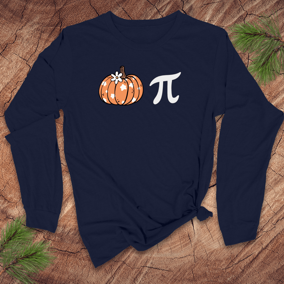 Pumpkin Pi Long - Sleeve Tee - Wandering Owl Adventure Gear