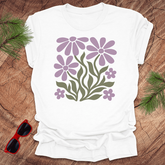 Purple Flowers Tee - Wandering Owl Adventure Gear