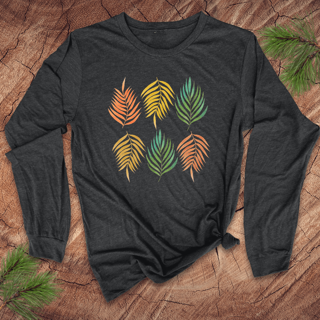 Rainbow Leaves Long - Sleeve Tee - Wandering Owl Adventure Gear