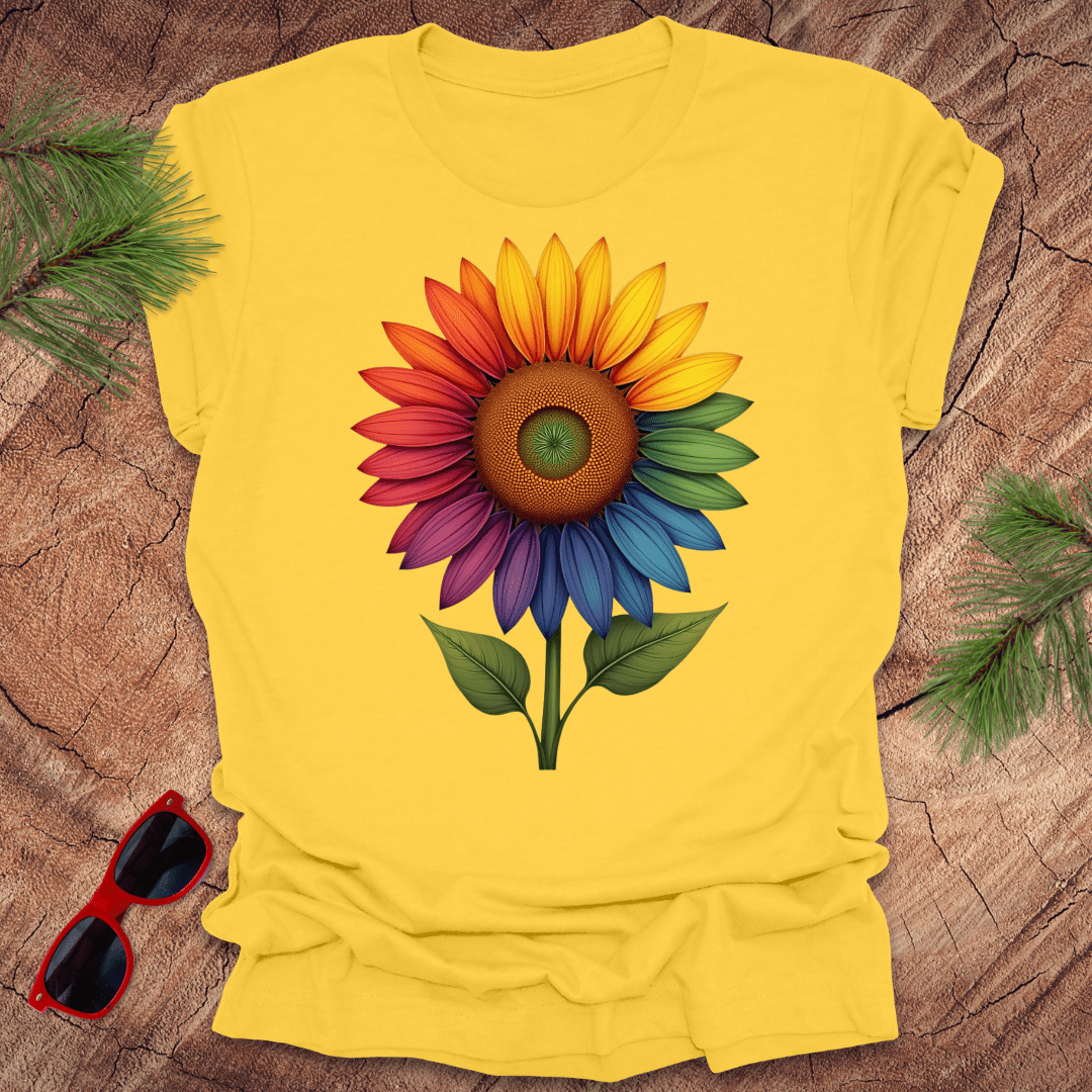 Rainbow Sunflower Tee - Wandering Owl Adventure Gear