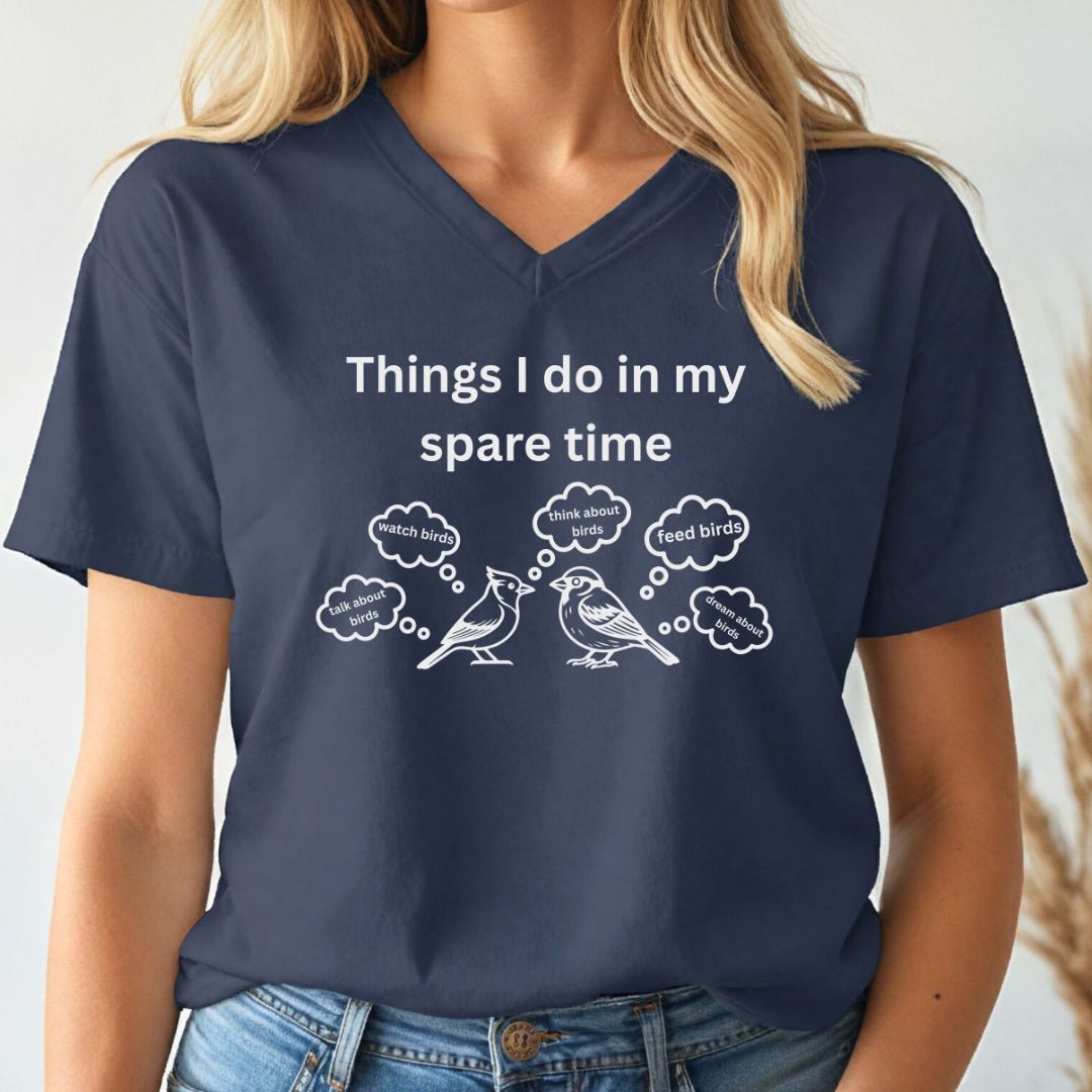 Spare Time Bird V-Neck Navy