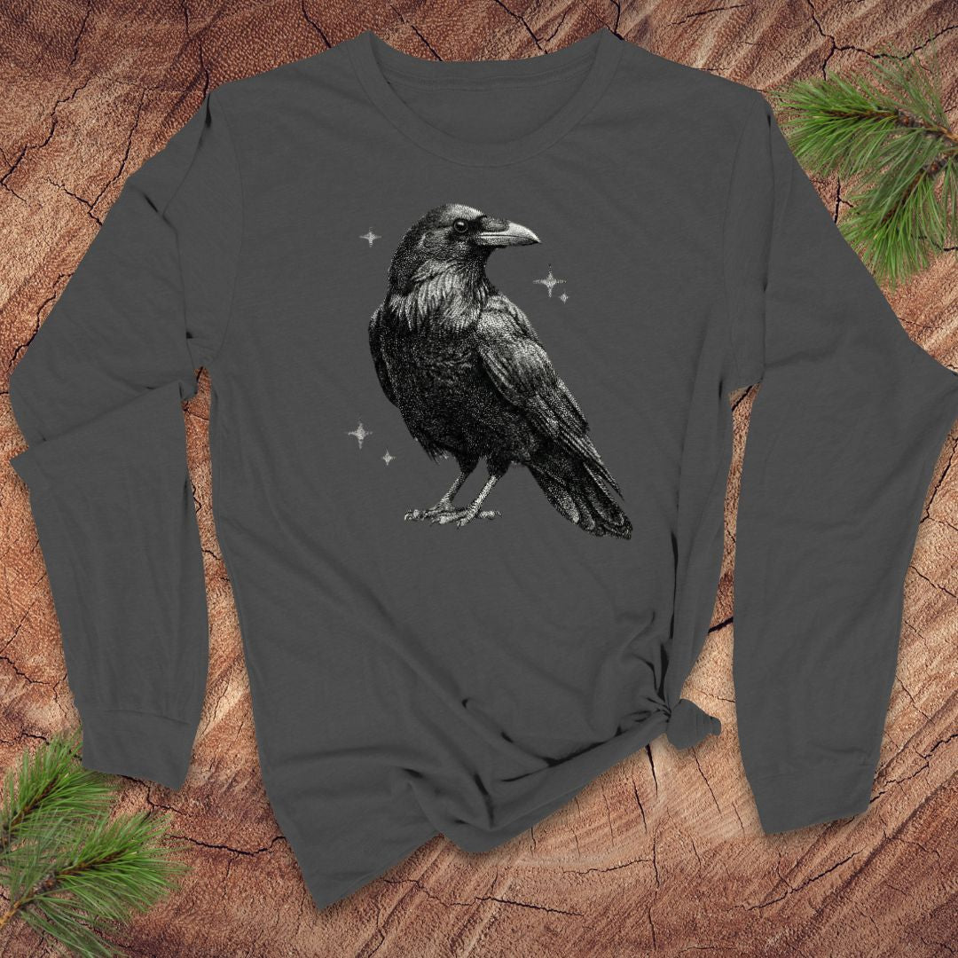 Sparkly Raven Long-Sleeve Tee