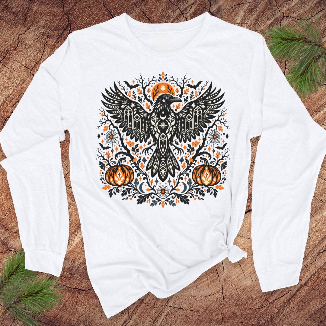Spooky Crow Long-Sleeve Tee