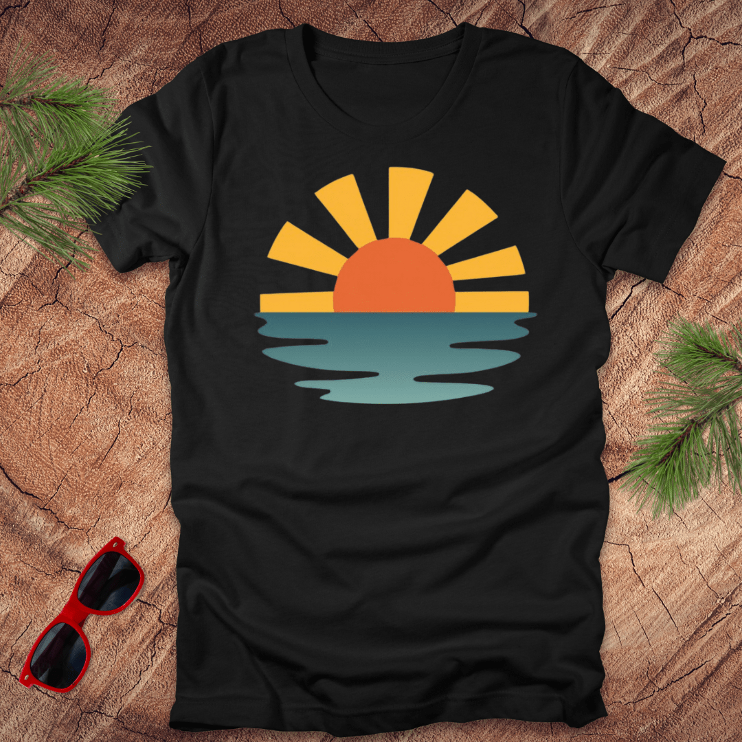 Sunset Waves Unisex Tee - Wandering Owl Adventure Gear
