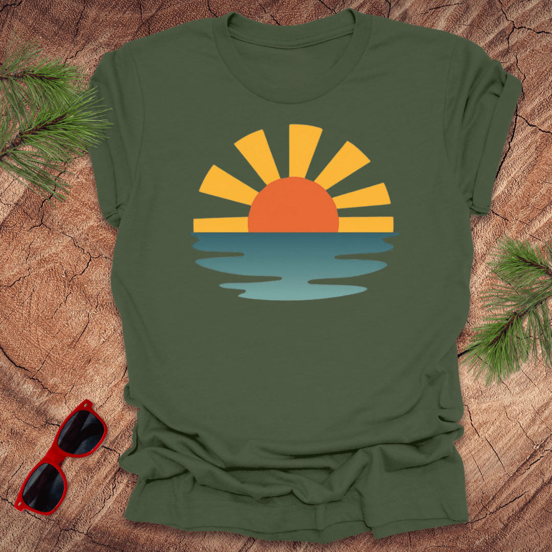 Sunset Waves Unisex Tee - Wandering Owl Adventure Gear