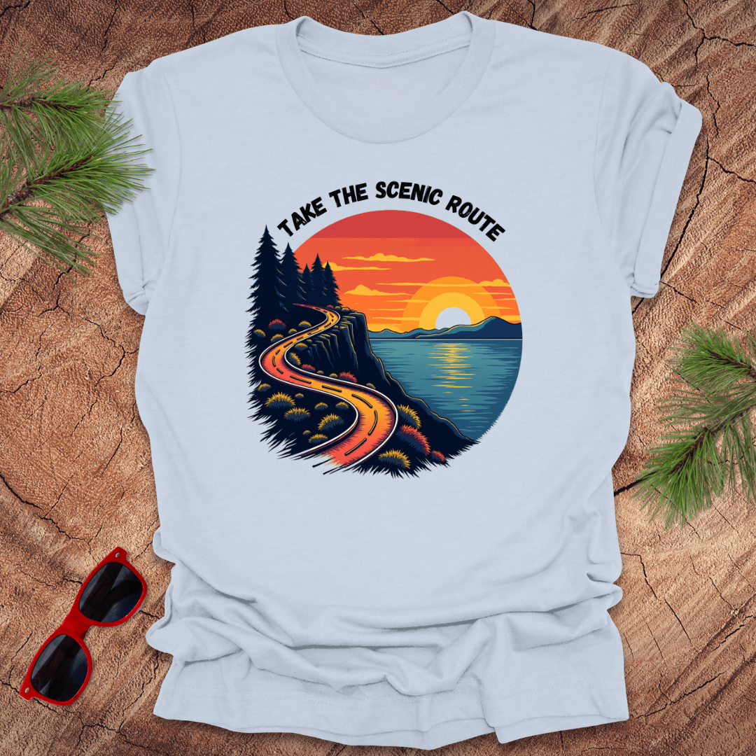 Take the Scenic Route Tee - Wandering Owl Adventure Gear