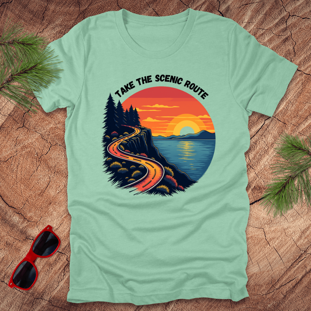 Take the Scenic Route Tee - Wandering Owl Adventure Gear