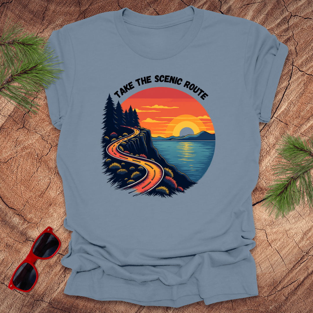 Take the Scenic Route Tee - Wandering Owl Adventure Gear