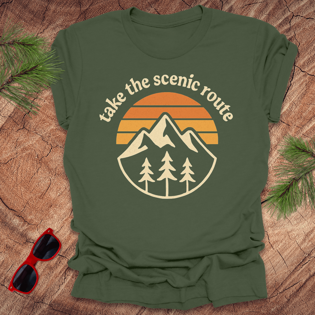 Take the Scenic Route Tee - Wandering Owl Adventure Gear