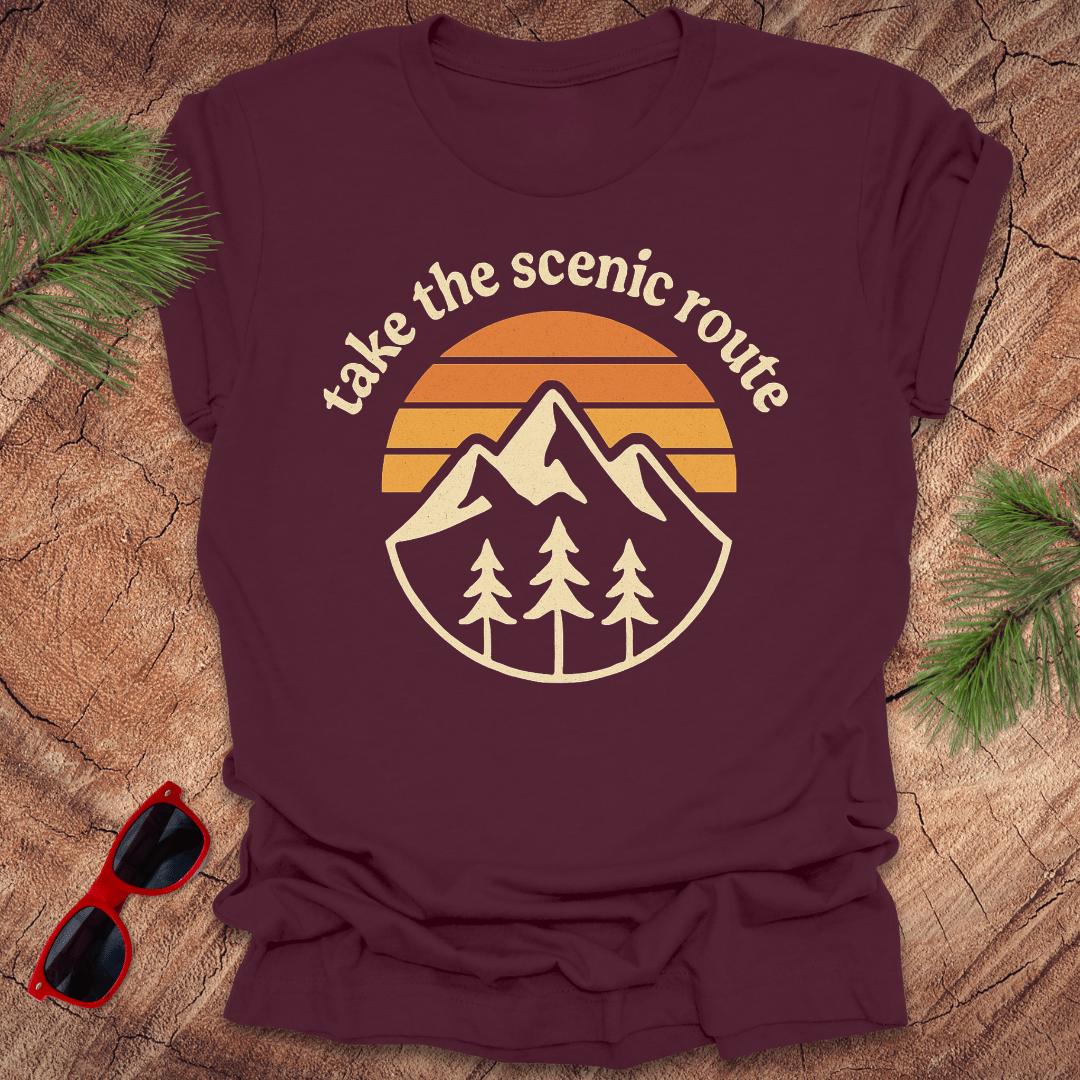 Take the Scenic Route Tee - Wandering Owl Adventure Gear