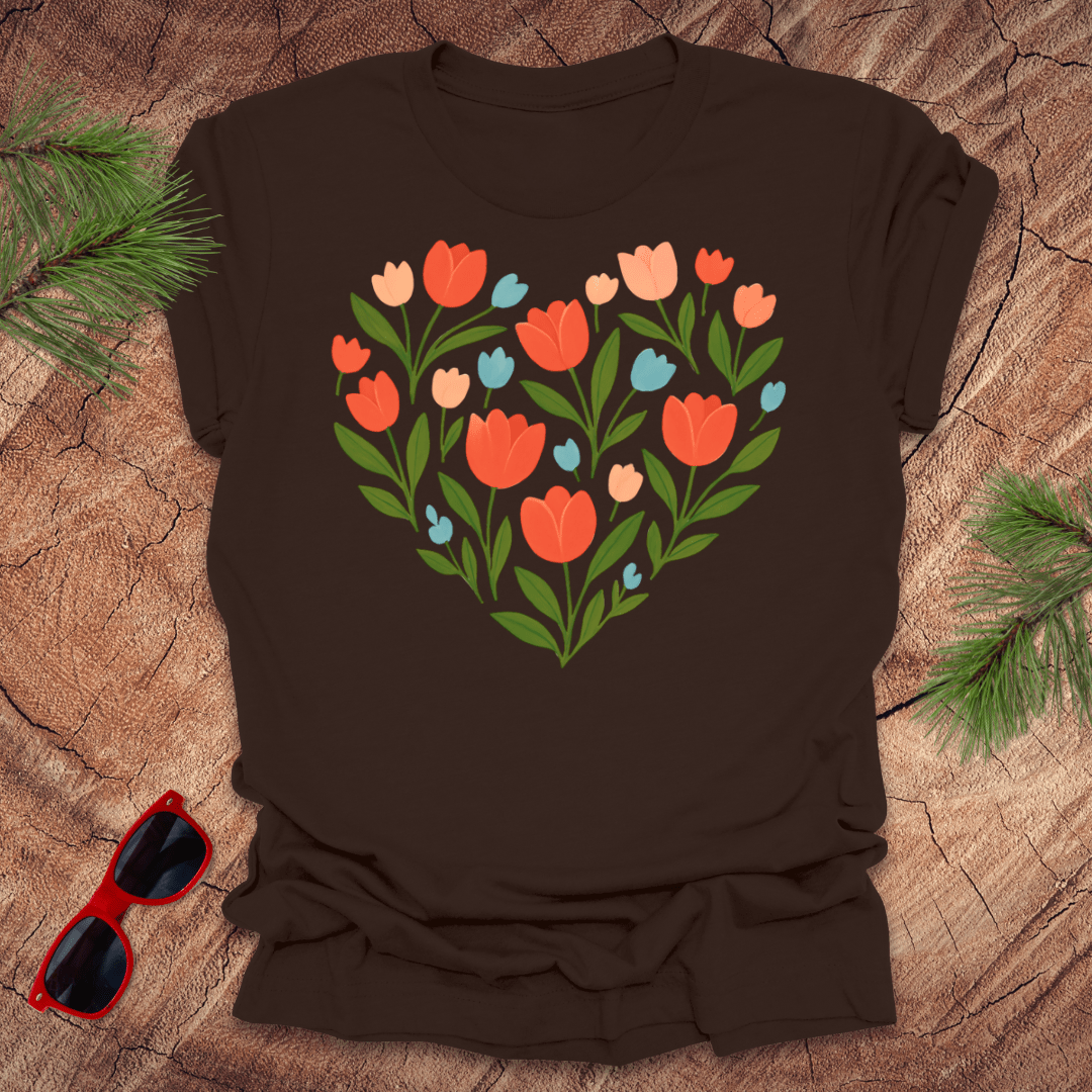 Tulips Heart Tee - Wandering Owl Adventure Gear