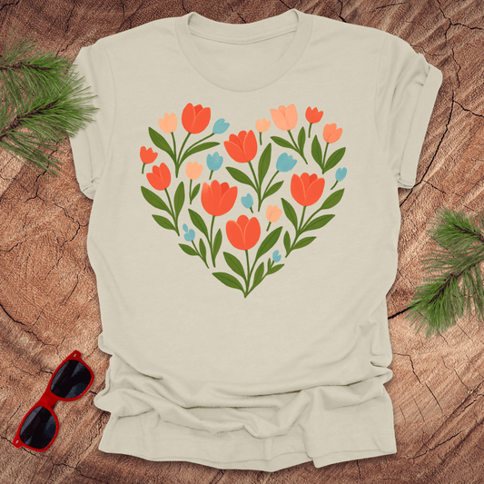 Tulips Heart Tee - Wandering Owl Adventure Gear