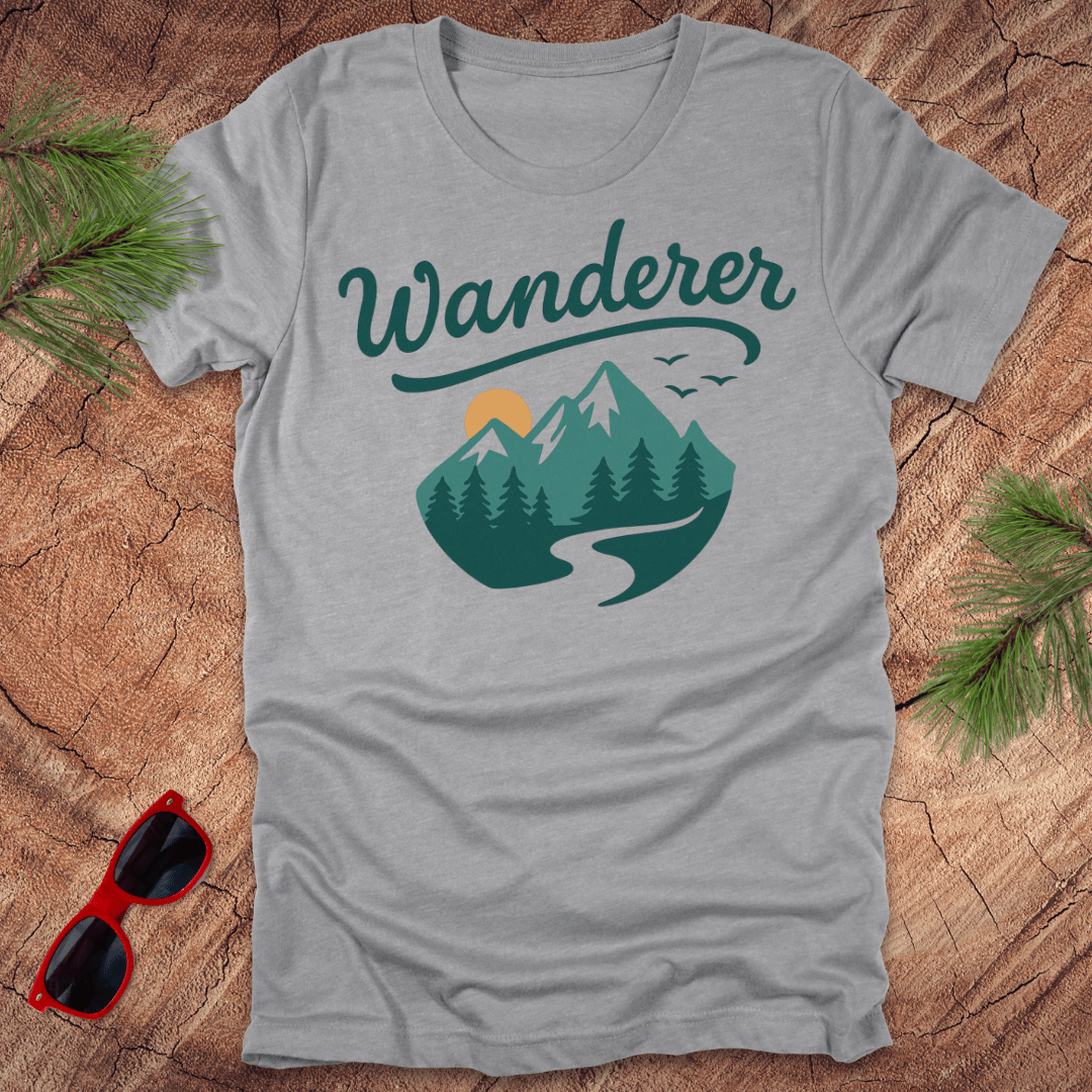 Wanderer Mountains Tee - Wandering Owl Adventure Gear