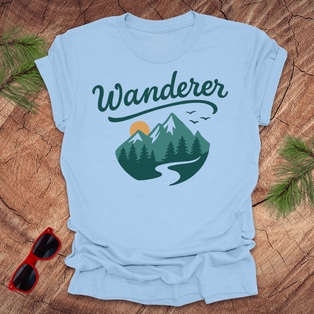 Wanderer Mountains Tee - Wandering Owl Adventure Gear