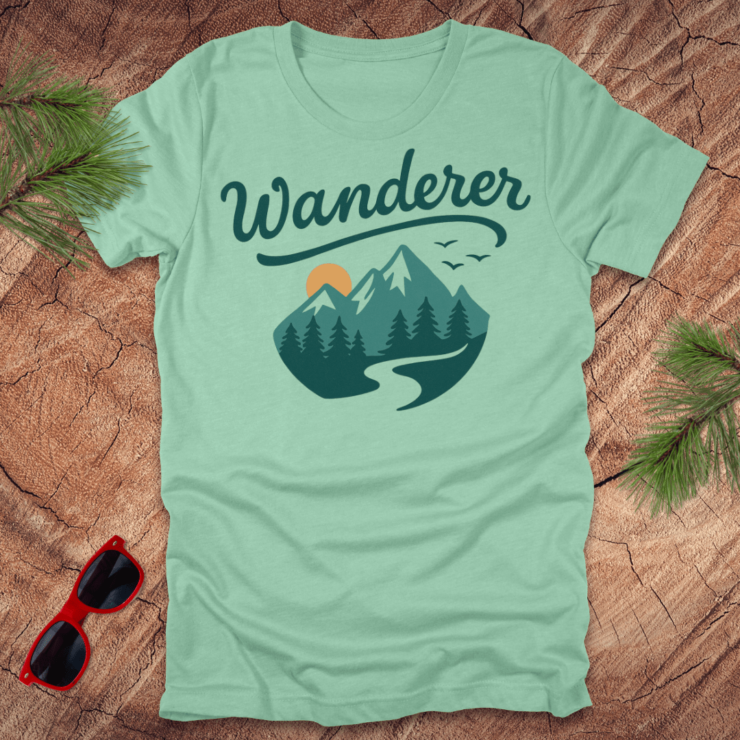 Wanderer Mountains Tee - Wandering Owl Adventure Gear