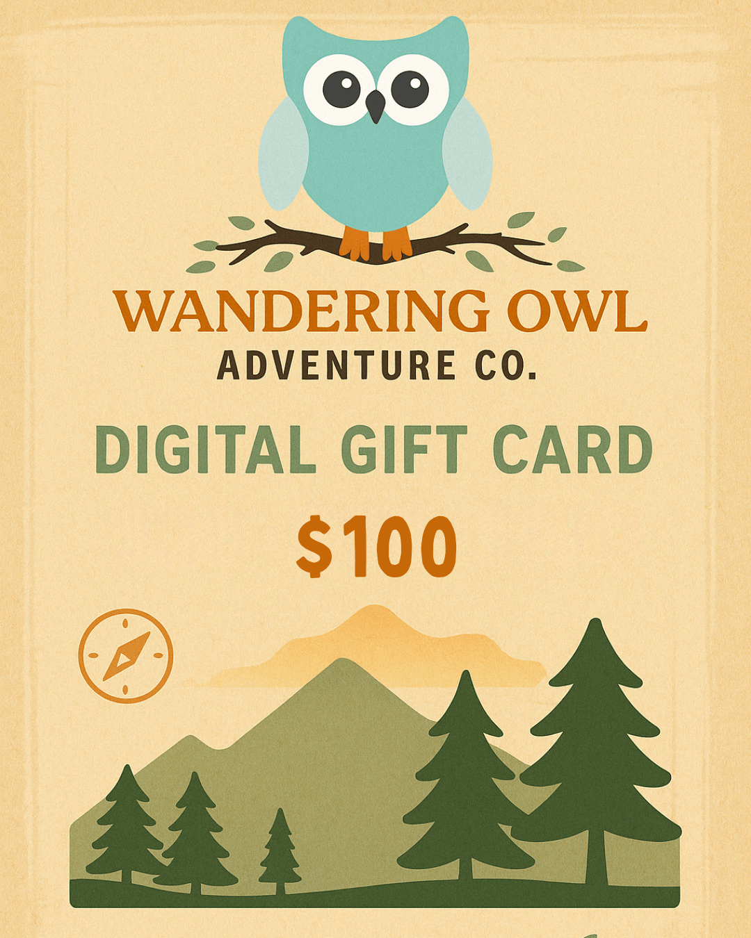 Wandering Owl Adventure Co. Gift Card - Wandering Owl Adventure Gear