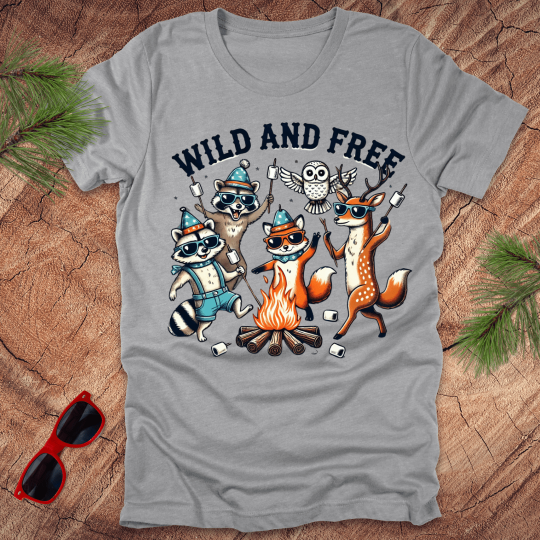 Wild and Free Wildlife Tee - Wandering Owl Adventure Gear