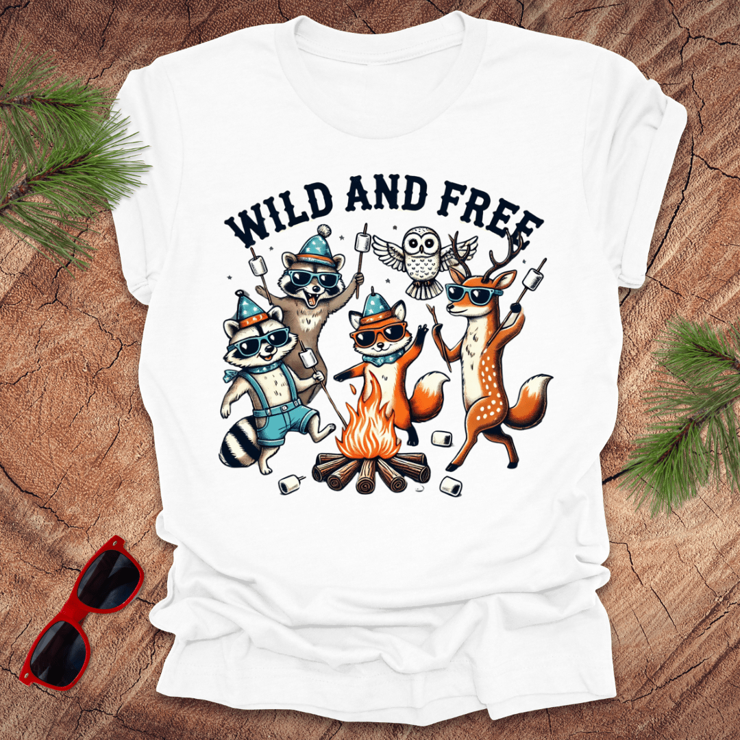 Wild and Free Wildlife Tee - Wandering Owl Adventure Gear