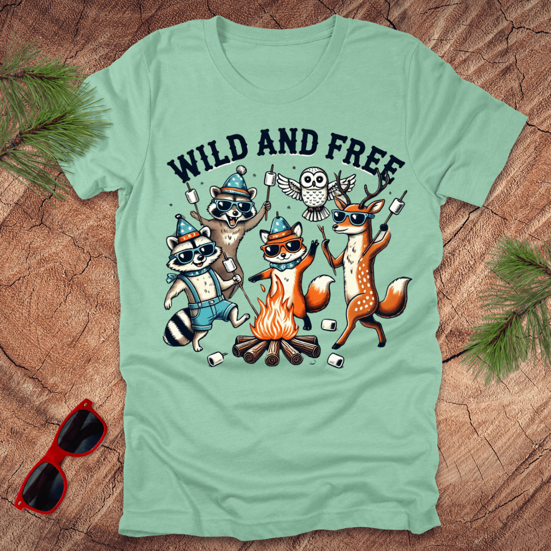 Wild and Free Wildlife Tee - Wandering Owl Adventure Gear