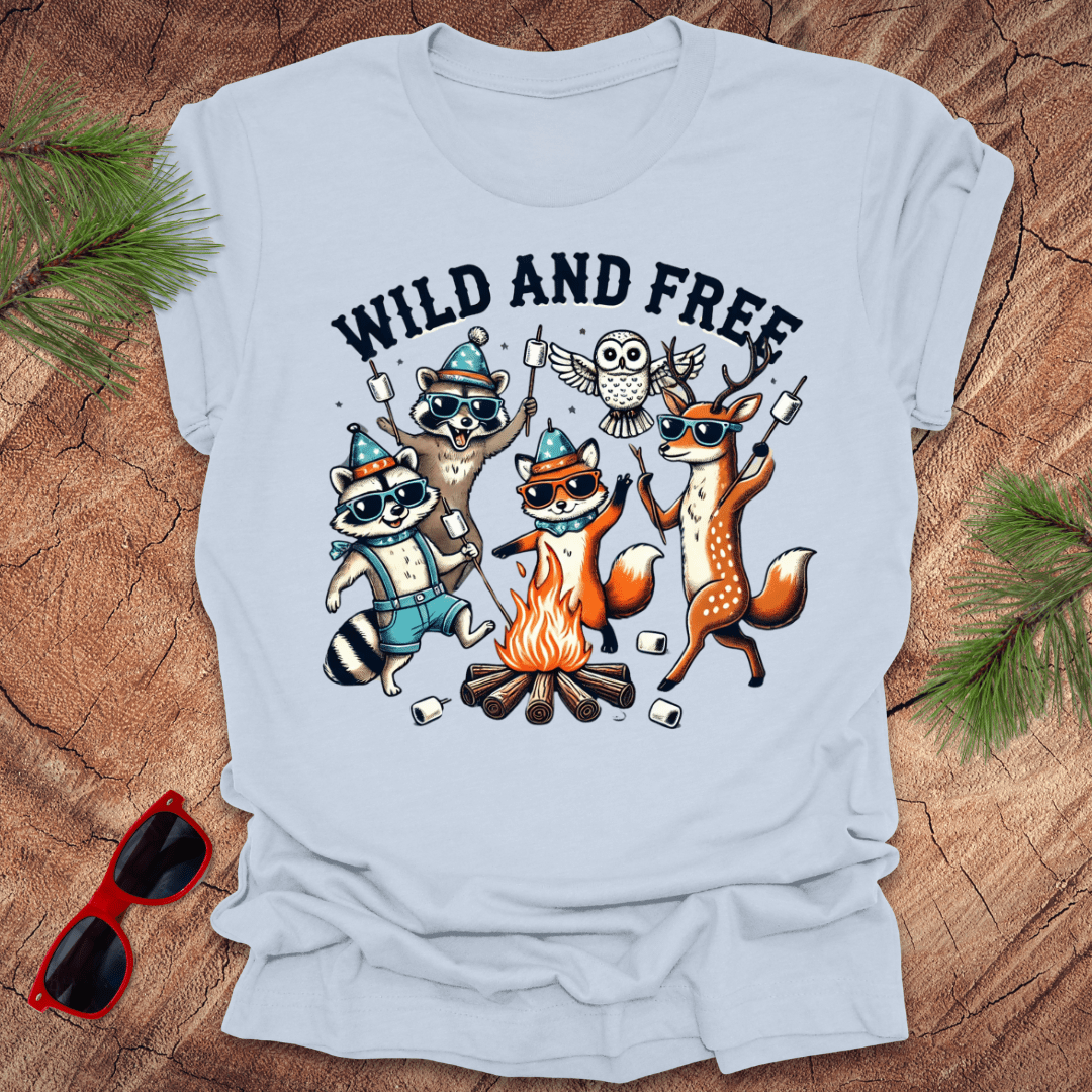Wild and Free Wildlife Tee - Wandering Owl Adventure Gear