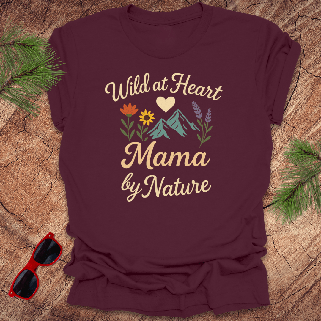 Wild Heart Mama by Nature Tee - Wandering Owl Adventure Gear