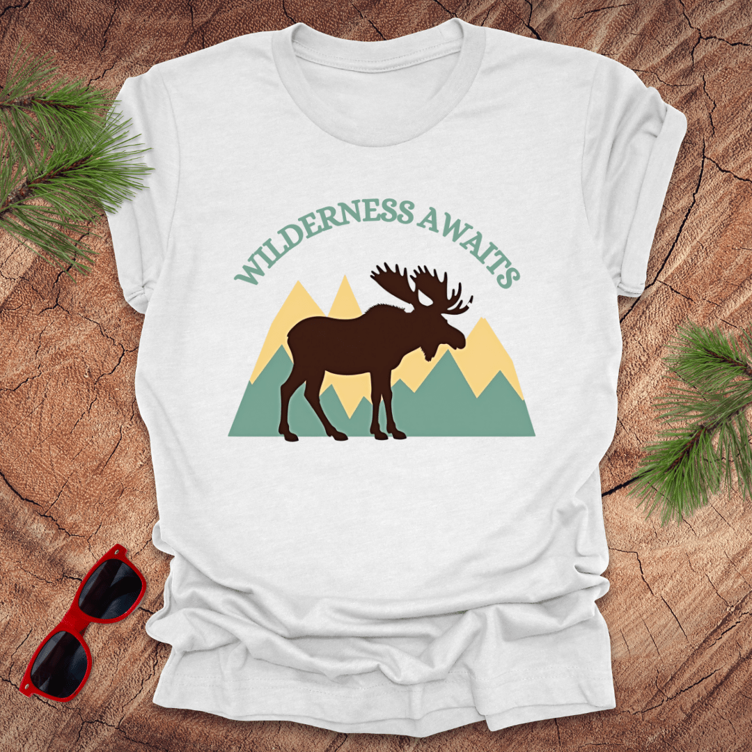 Wilderness Awaits Moose Tee - Wandering Owl Adventure Gear