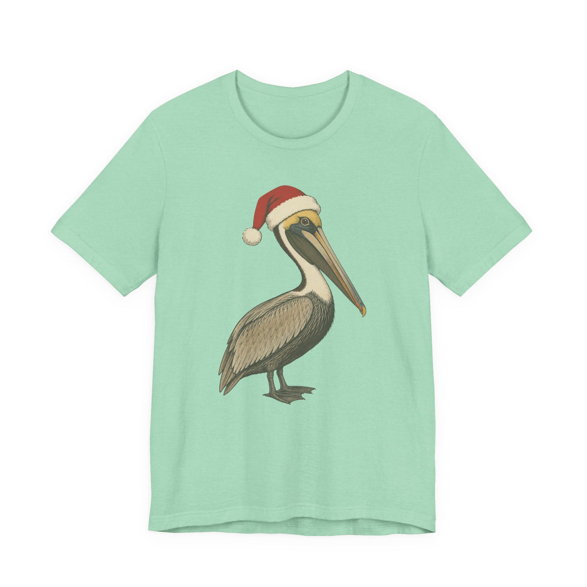 Brown Pelican Santa Hat Tee (PC)