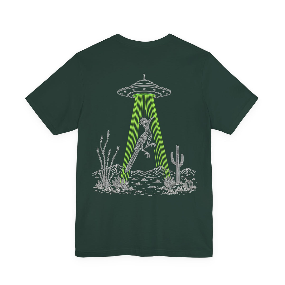 Roadrunner and UFO Back Design Tee
