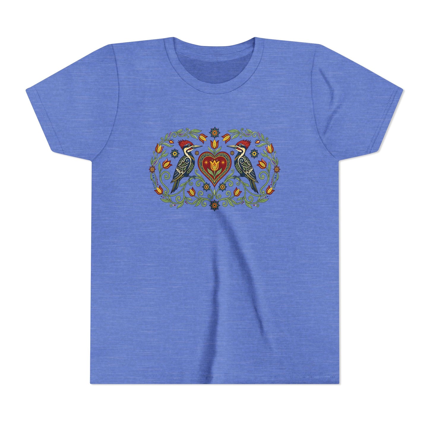 Folk Art Woodpeckers Youth Tee