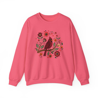 Folk Art Cardinal Sweatshirt