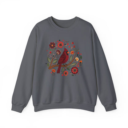 Folk Art Cardinal Sweatshirt