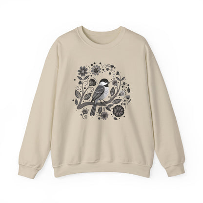 Folk Art Chickadee Sweatshirt