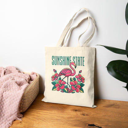 Florida Sunshine State Flamingo Tote Bag