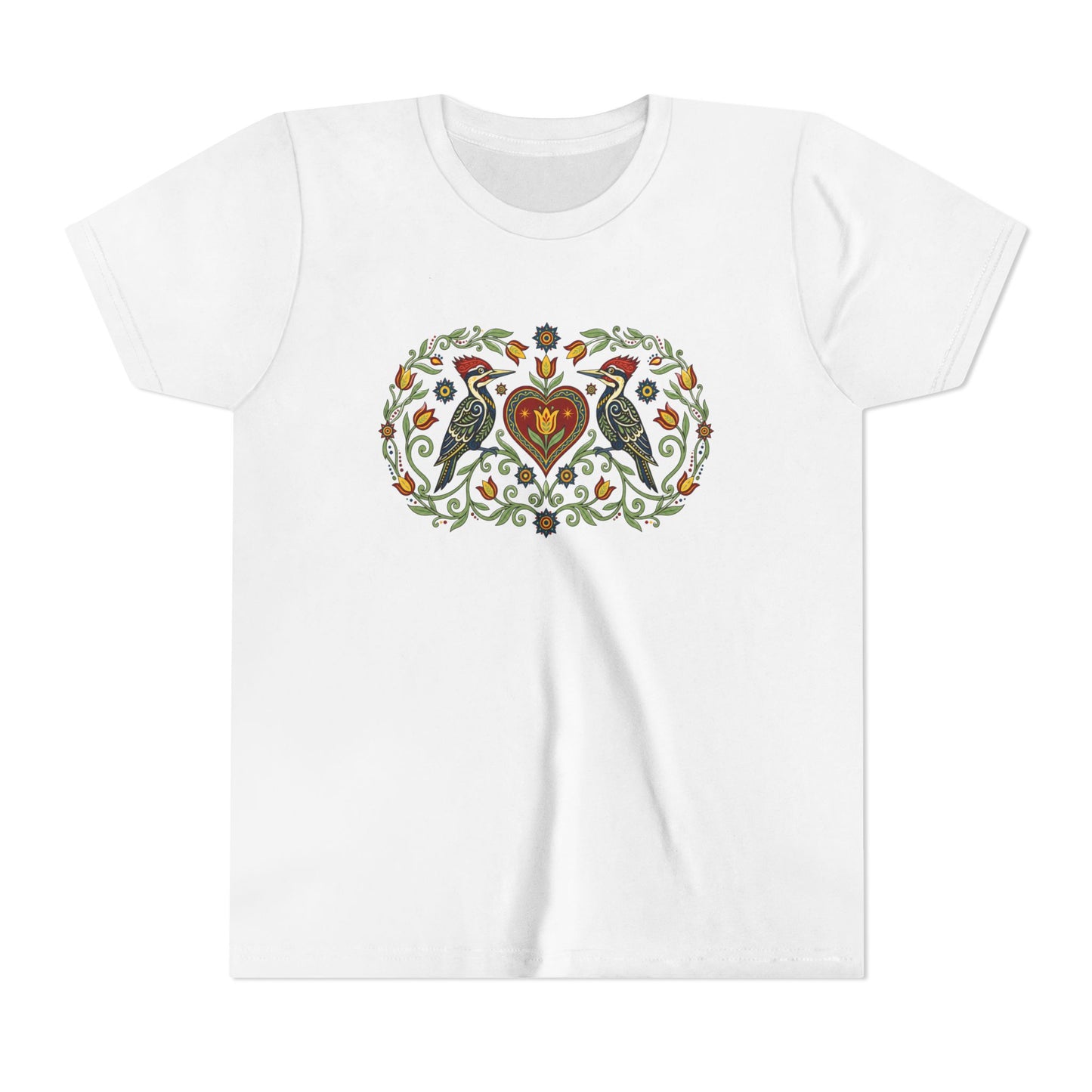 Folk Art Woodpeckers Youth Tee