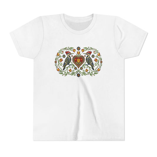 Folk Art Woodpeckers Youth Tee